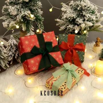 KEOSREE 3 Rolls Dark Green Handmade Chiffon Ribbon,1.5" x 21Yd Frayed Fringe Silk Ribbons (3 Rolls *7Yd) for Gifts Wrapping, Wedding Invitations, Bridal Bouquets, Decorations