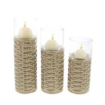 Elegant Ridged Ceramic Candle Holders for Modern Decor