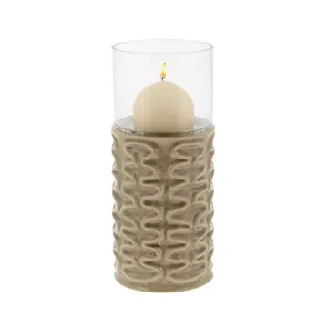 Elegant Ridged Ceramic Candle Holders for Modern Decor