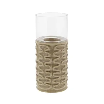 Elegant Ridged Ceramic Candle Holders for Modern Decor