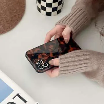 Chic Tortoise Shell Phone Case for iPhone 14 Pro Max