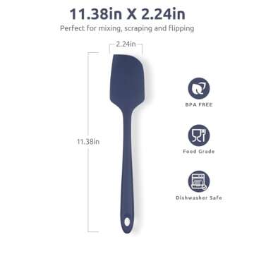 Heat Resistant Silicone Large Spatula: U-Taste 600ºF High Heat Flexible 11.38in Silicon Mixing Stir...