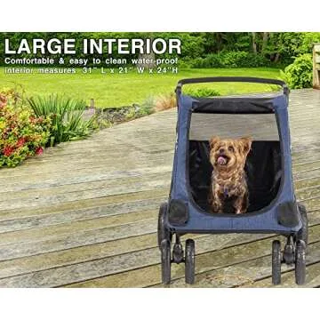 Vergo Blue Pet Stroller Wagon for Dogs and Other Pets