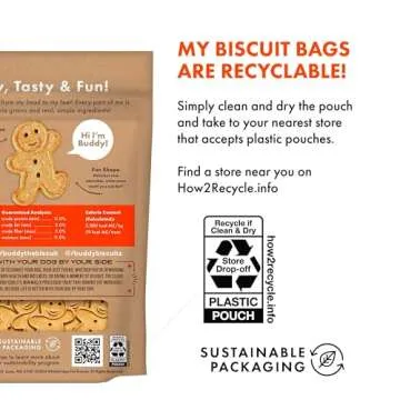 Buddy Biscuits 3.5 lbs. Bag of Crunchy Dog Treats Made with Natural Peanut Butter