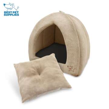 Pet Tent-Soft Bed for Dog and Cat by Best Pet Supplies - Tan, 18" x 18" x H:16"