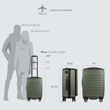 Traveler's Choice Mykel Hardside Suitcase with Laptop Sleeve