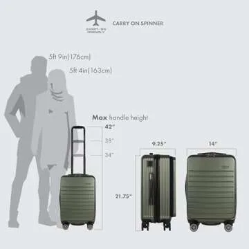 Traveler's Choice Mykel Hardside Suitcase with Laptop Sleeve