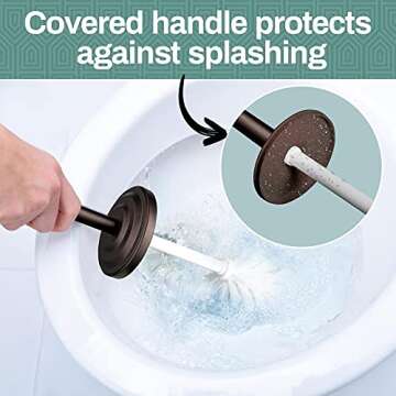 Home Intuition Toilet Brush & Holder Set, Bathroom Bowl Scrubber with Holder (2 Pack, Bronze)