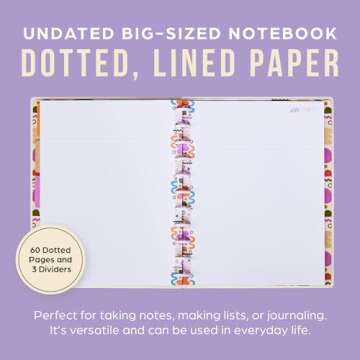 Happy Planner Daily Notebook for Office, School, or Journaling, Disc-Bound Dot-Grid and Dot-Lined No...