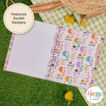 Happy Planner Daily Notebook for Office, School, or Journaling, Disc-Bound Dot-Grid and Dot-Lined Notebook, Canyon Modern Theme, Big Size, 60 Lined Paper Sheets, 3 Dividers, 8 1/2" x 11"