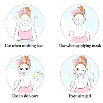 AUEAR Bowtie Headbands for Makeup & Spa - 3 Pack