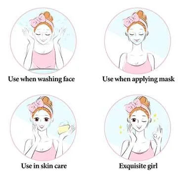 AUEAR Bowtie Headbands for Makeup & Spa - 3 Pack