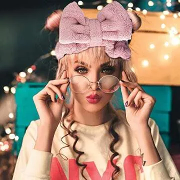 AUEAR Bowtie Headbands for Makeup & Spa - 3 Pack