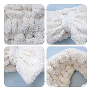 AUEAR Bowtie Headbands for Makeup & Spa - 3 Pack