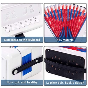 Kiddie 7 Keys Kids Accordion Eco-Friendly Musical Toy