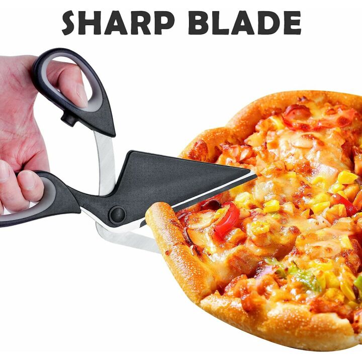 NiHome 2-in-1 Pizza Scissors Cutter & Spatula