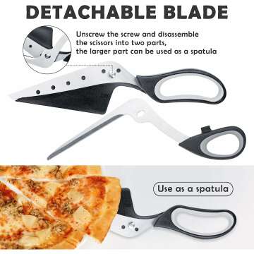 NiHome 2-in-1 Pizza Scissors Cutter & Spatula