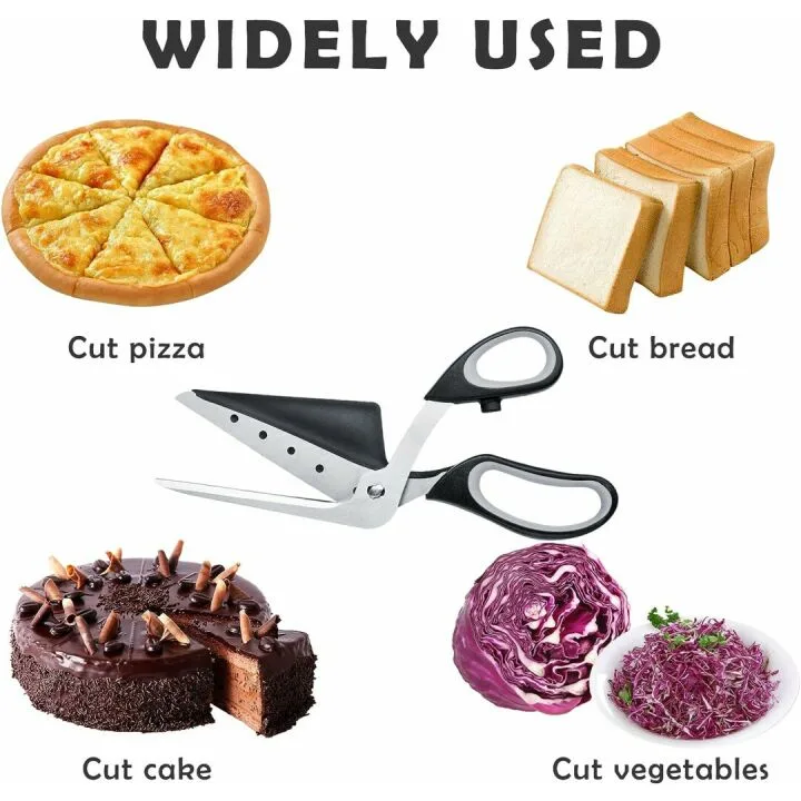 NiHome 2-in-1 Pizza Scissors Cutter & Spatula