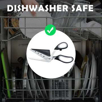 NiHome 2-in-1 Pizza Scissors Cutter & Spatula