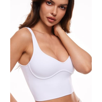 INLYRIC Women's Natrelax Sexy Tank Crop Tops Sweetheart V Neck Backless Sleeveless Summer Going Out Tank Top White Medium