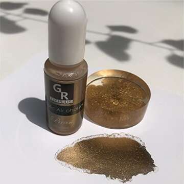 Metallic Alcohol Ink Set -16 Metallic Colors Alcohol Based Ink for Resin Art, Fluid Art,Resin Craft,Resin Petri Dish，Alcohol Ink Paint for Yupo,Tumbler (Metallic 16 Color Set)