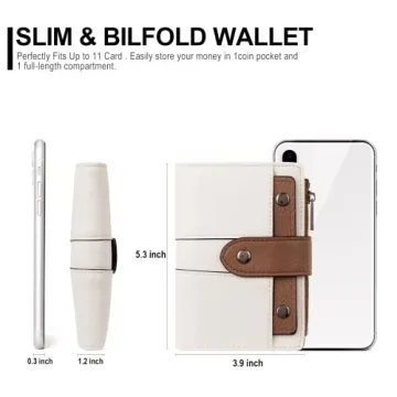 CLUCI Women's Vegan Leather Bifold Wallet - Compact & Stylish