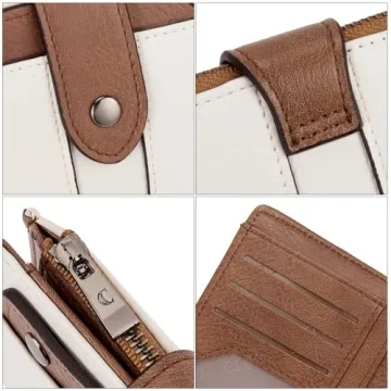 CLUCI Women's Vegan Leather Bifold Wallet - Compact & Stylish