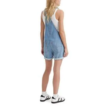 Levi's Women's Vintage Shortalls, (New) Light Indigo Worn in, Small