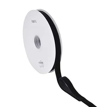 YAMA Black Velvet Ribbon 5/8" 15 Yards for Gift Wrapping, Crafts, Hair Bows Making, Wreaths, Wedding Party Decoration