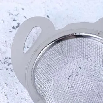Luxshiny Tea Mesh Strainer Fat Skimmer Spoon Mesh Sifter Filter Spoon Fryer Skimmer Spoon Filter Strainer Flour Sifter Stainless Steel Stainless Colander Kitchen Sieve Strainer Fry Pan Grid