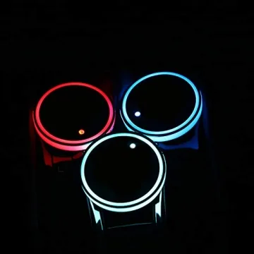 LED Cup Holder Lights - 7 Colors, USB Charging, Fun Decoration