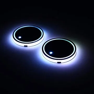 LED Cup Holder Lights - 7 Colors, USB Charging, Fun Decoration