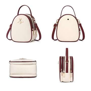 Small Crossbody Bags Shoulder Bag for Women Bowknot Stylish Lady Fashion Cute Purse Mini Handbag (Pi...