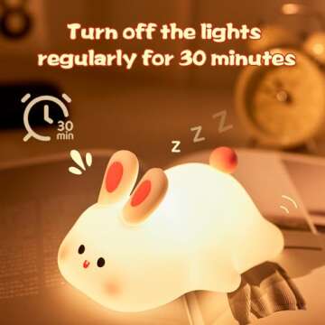 Cute Bunny Touch Night Light for Kids and Adults