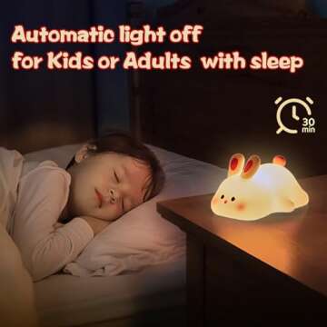 Cute Bunny Touch Night Light for Kids and Adults