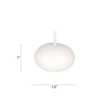 Mega Candles 12 pcs Unscented White Floating Candles, Hand Poured Wax Candle 1.5 Inch Diameter, Home...