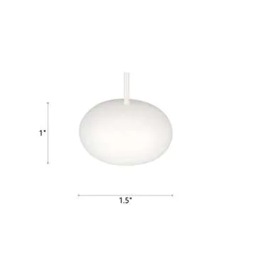 Mega Candles 12 pcs Unscented White Floating Candles, Hand Poured Wax Candle 1.5 Inch Diameter, Home...