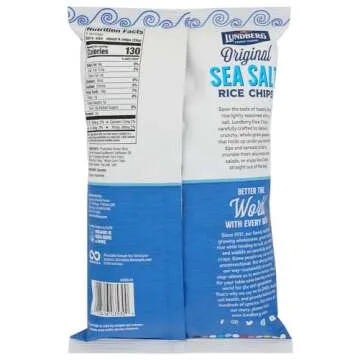 Lundberg, Rice Chips, Sea Salt, 6 oz(Pack of 3)