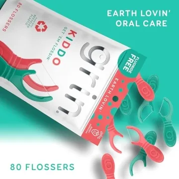 GRIN Kiddo Flossers for Kids, Berry Flavor, Jumbo Grip, 80 Count, Safe
