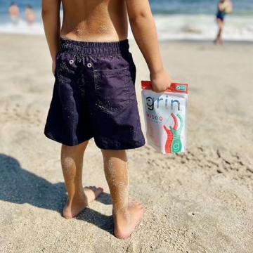 GRIN Kiddo Flossers for Kids, Berry Flavor, Jumbo Grip, 80 Count, Safe