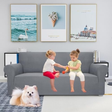 JIVINER High Stretch Couch Cover Soft Washable for 3 Cushion
