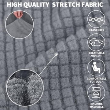 JIVINER High Stretch Couch Cover Soft Washable for 3 Cushion