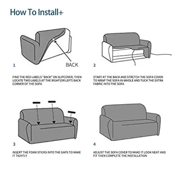 JIVINER High Stretch Couch Cover Soft Washable for 3 Cushion