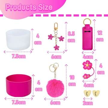 Accessories for Stanley Cup 40oz,2 Silicone Boots for Stanley Tumbler,1 Flower Straw Cover Topper,2 ...