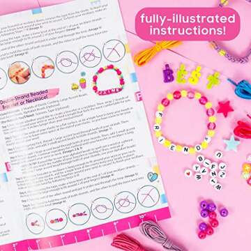 ABC Beads Set with Charms, Beading Cord & Key Ring