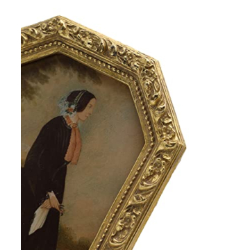 Elegant 4x6 Vintage Octagon Picture Frame in Gold