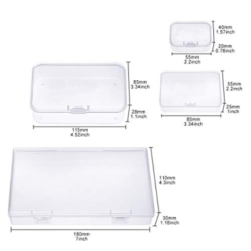 Goodma 24 Piece Clear Mini Plastic Organizer Storage Set