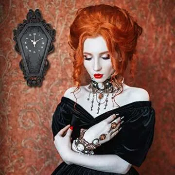 Dravira Coffin Wall Clock - Unique Gothic Home Decor