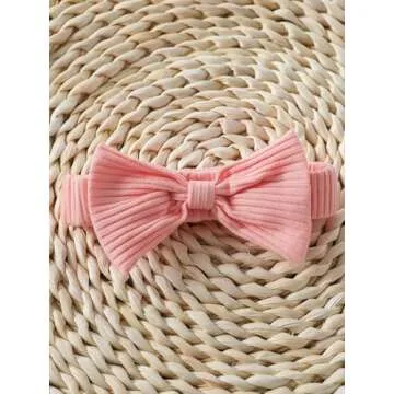 MERSARIPHY Baby Girl Summer Clothes Ruffles Ribbed Knit Romper Dress Jumpsuit Bodysuit with Headband Cute Newborn Outfit Set(Pink,0-3 Months)