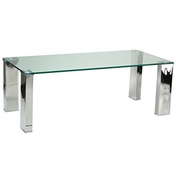 Cortesi Home Isaak Contemporary Glass Coffee Table for Elegant Spaces